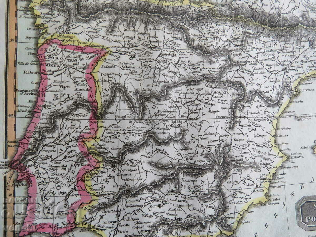 1815 - Map of Spain = Thomas Kelly + - 5