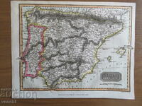 1815 - Карта на Испания = Thomas Kelly +