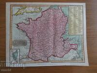 1815 - Map of France = Thomas Kelly +