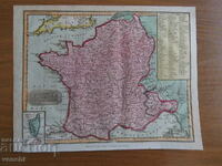 1815 - Map of France = Thomas Kelly +