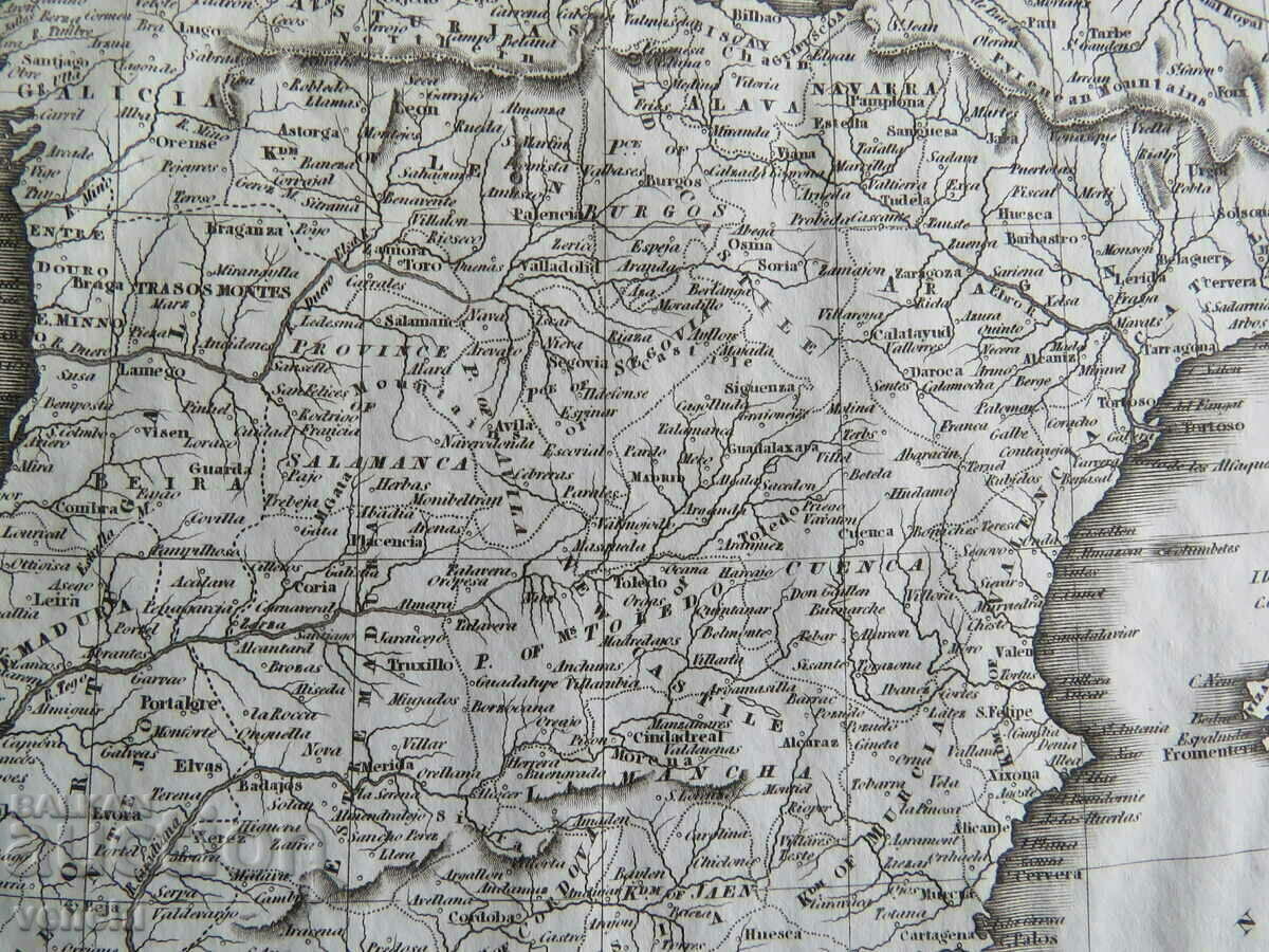 Livrarea 1834 - Harta Spaniei = Samuel Walker +