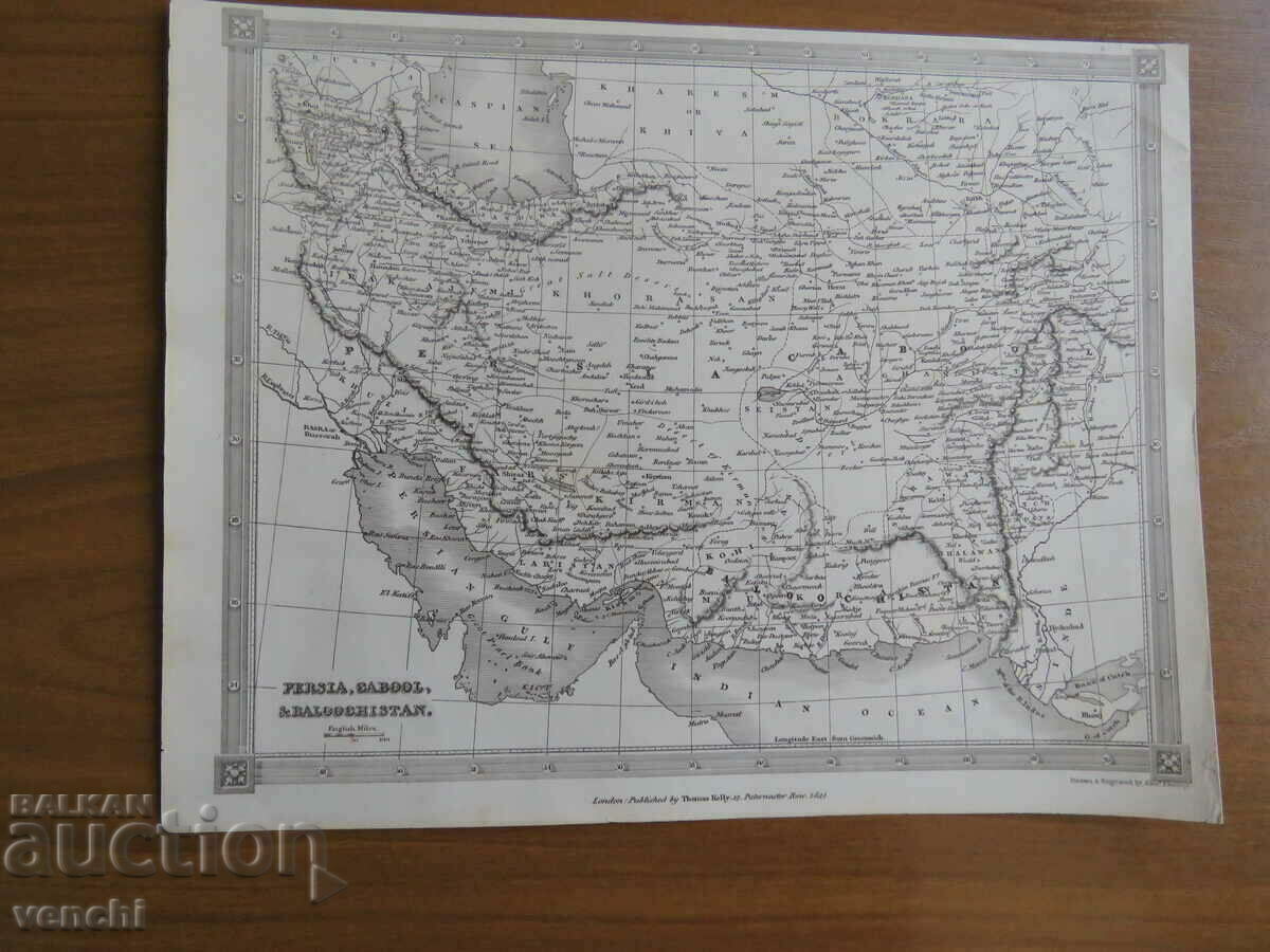 1841 - Map of Persia = Thomas Kelly +