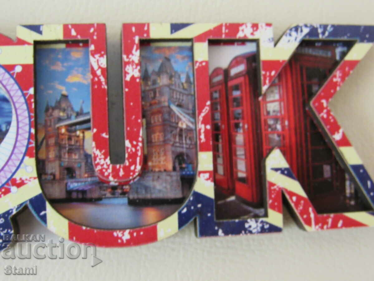 Authentic 3D magnet from London, UK - I Love UK - 5 Authentic 3D magnet from London, UK - I Love UK - 5