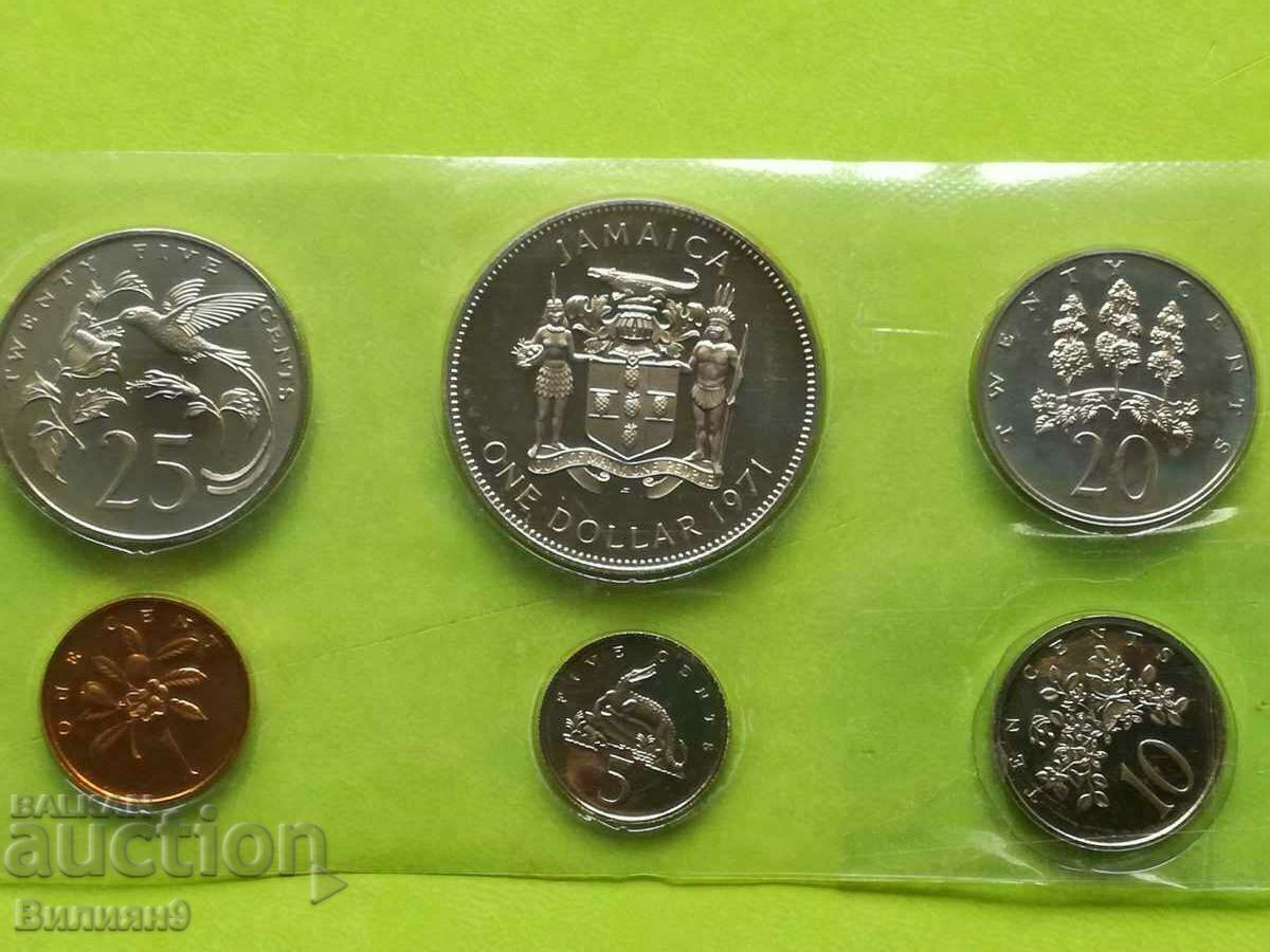 Сет разменни монети Ямайка 1971 Proof Unc