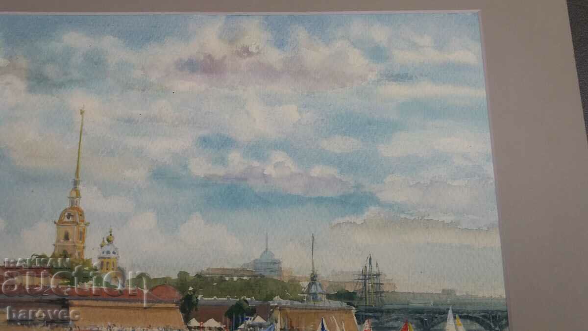 Auction Watercolor unsigned probably St. Petersburg Auction Watercolor unsigned probably St. Petersburg