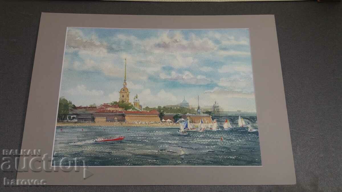 Watercolor unsigned probably St. Petersburg