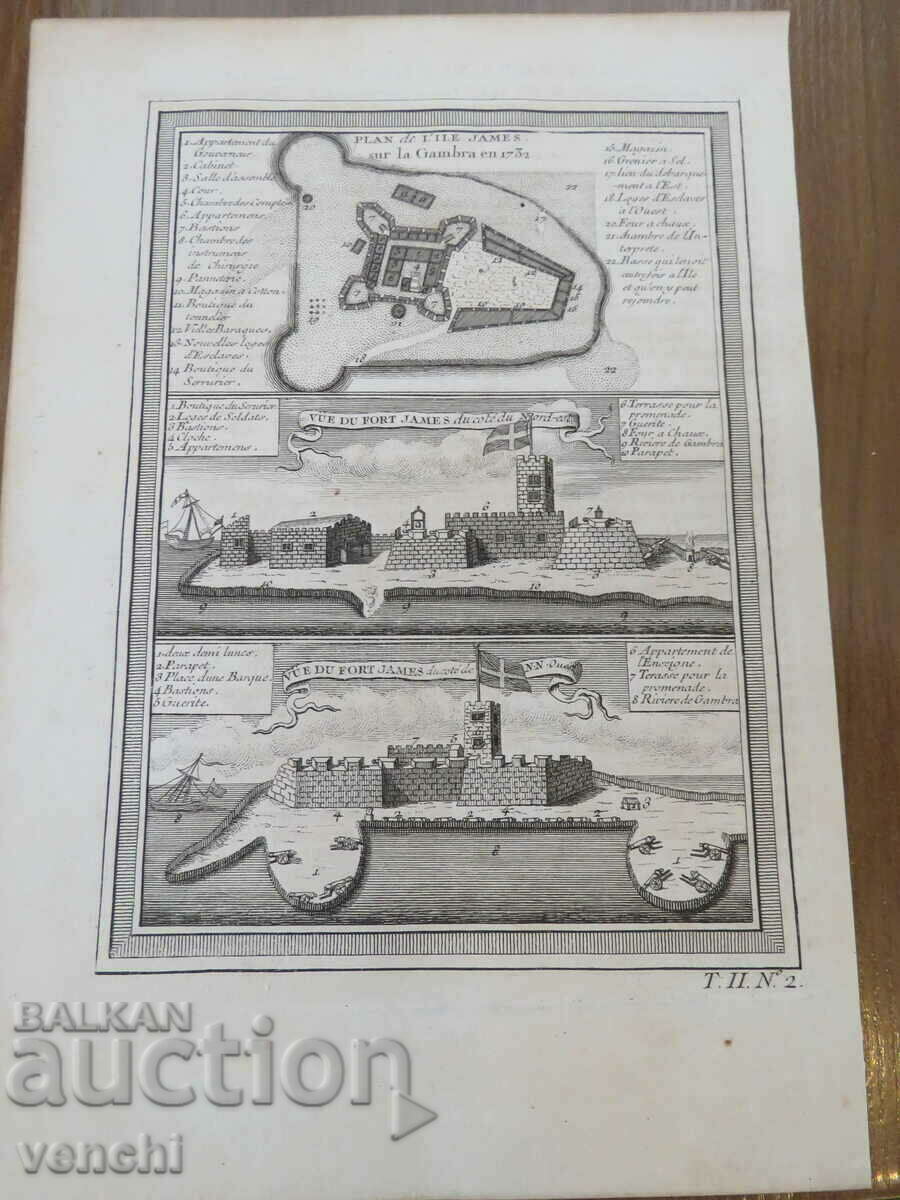 1747 - PLAN OF FORT ST JAMES = ORIGINAL + with price 49.99 BGN | € 25.56 1747 - PLAN OF FORT ST JAMES = ORIGINAL + with price 49.99 BGN | € 25.56