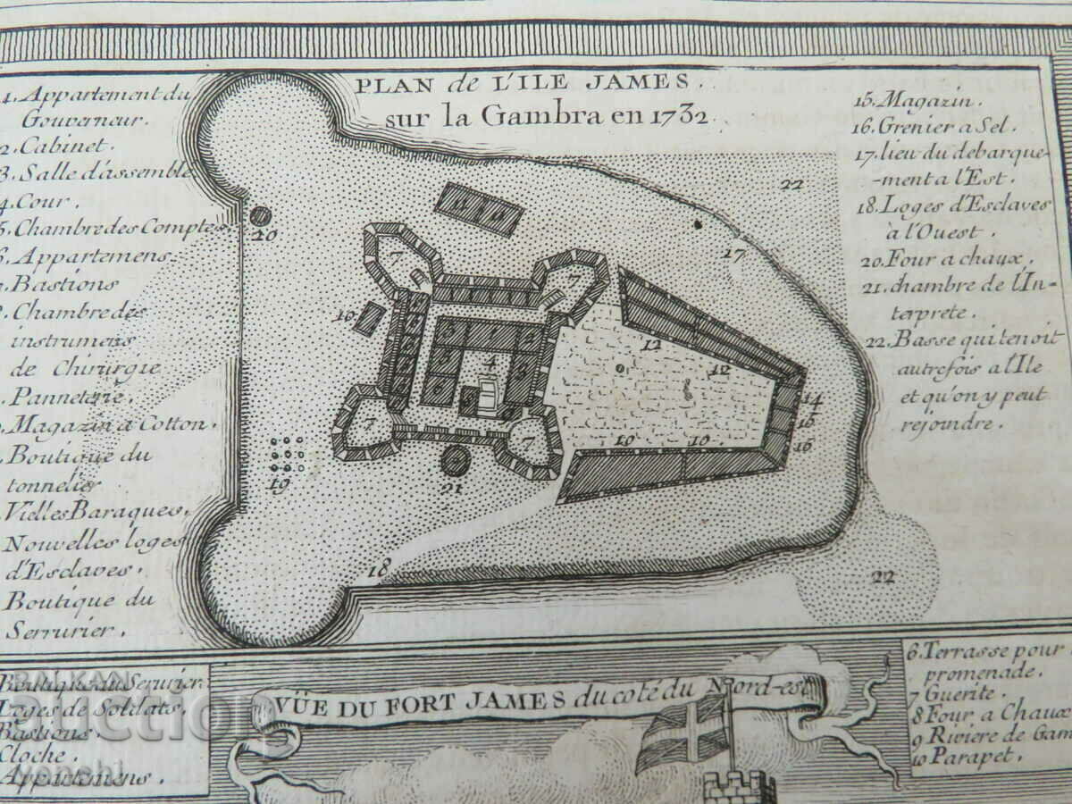 Auction 1747 - PLAN OF FORT ST JAMES = ORIGINAL + Auction 1747 - PLAN OF FORT ST JAMES = ORIGINAL +