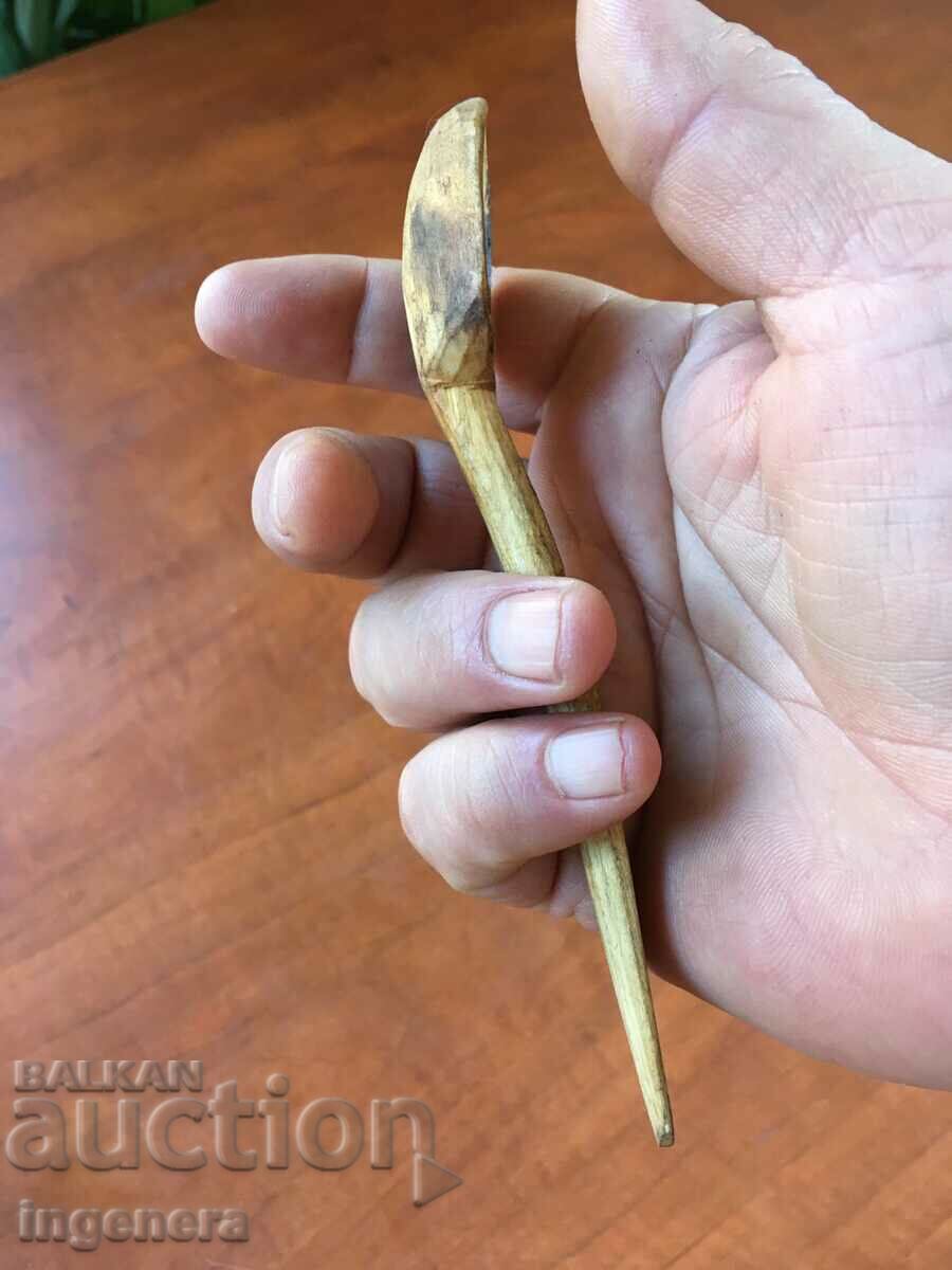 Auction ANTIQUE SMALL WOODEN SPOON Auction ANTIQUE SMALL WOODEN SPOON
