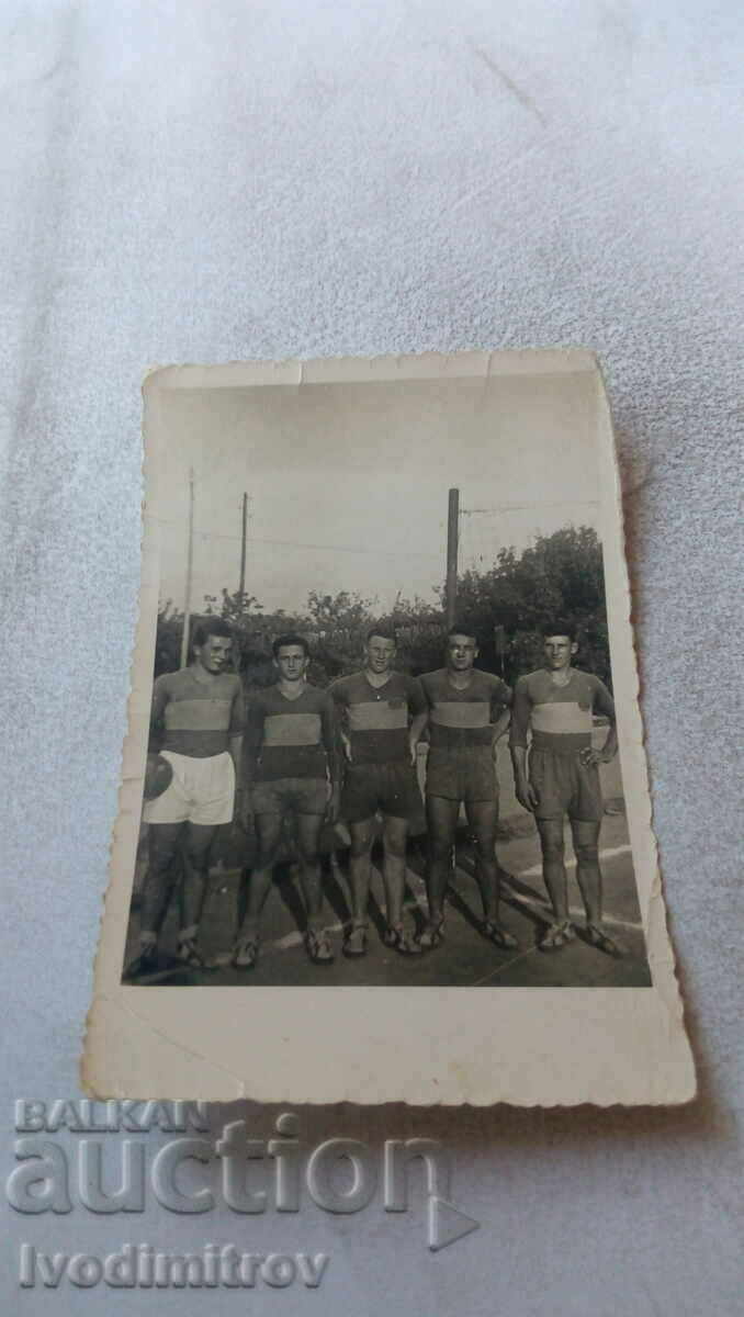Fotografie Trieste Patru jucători de fotbal 1953