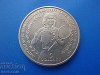 RS(47) Остров Нюе - 5 долар 1988- Олимпиада-рядка монета.БЗЦ