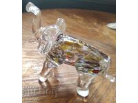 Glass elephant figure