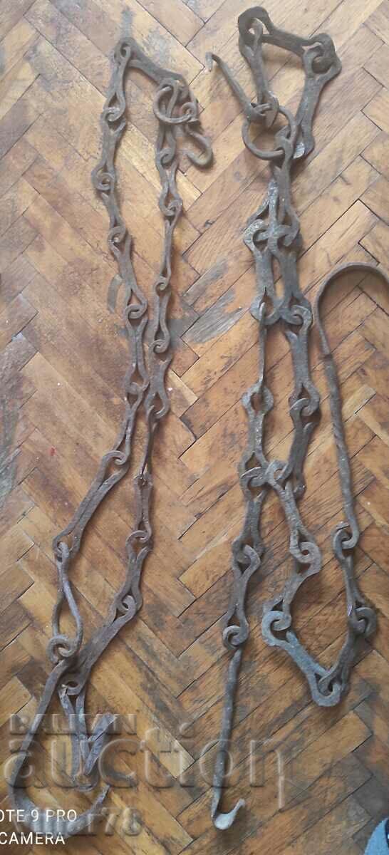 Lant forjat, 2 bucati lot, lant pentru vatra