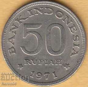 50 ρουπίες 1971, Ινδονησία