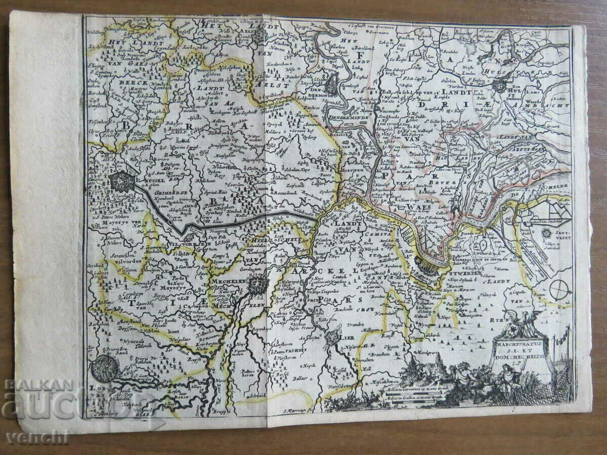 1725 - Harta unei părți din Franța și Belgia = original +
