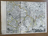 1725 - Χάρτης του τμήματος της Γαλλίας και του Βελγίου = πρωτότυπο +