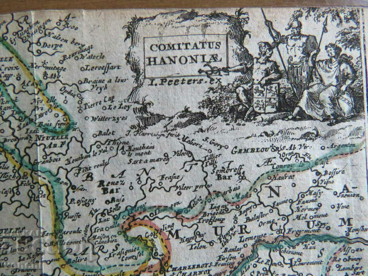1725 - Χάρτης του τμήματος της Γαλλίας και του Βελγίου = πρωτότυπο + με τιμή € 29.99 | 58.66 BGN