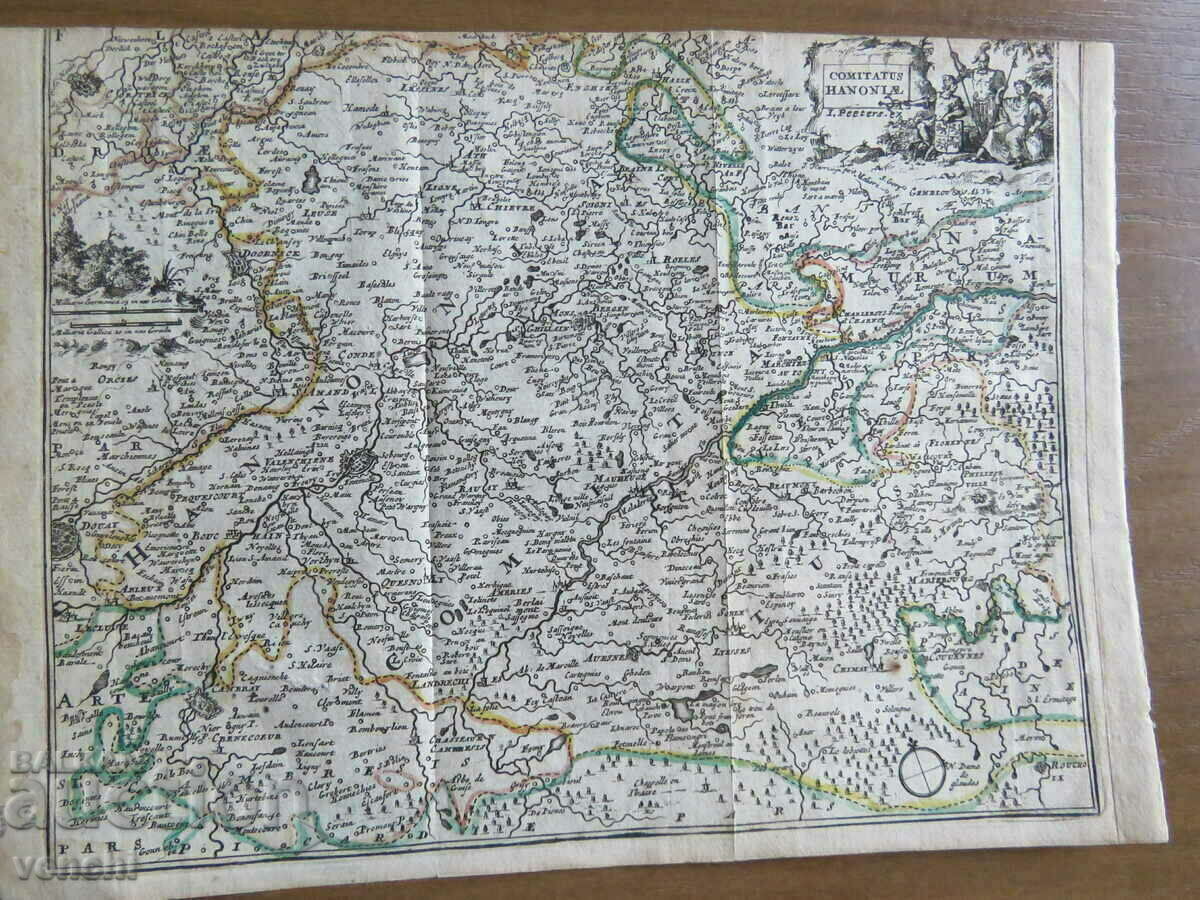 1725 - Map of 'part of France and Belgium = original +
