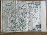1725 - Карта на Фризия, част от Нидерландия = оригинал +
