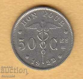 50 centimes 1922, Belgium