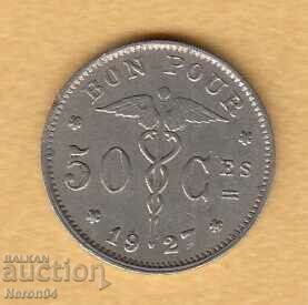 50 centimes 1927, Βέλγιο