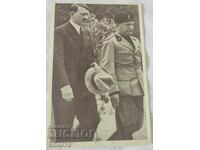 Картичка с Адолф Хитлер и Мусолини