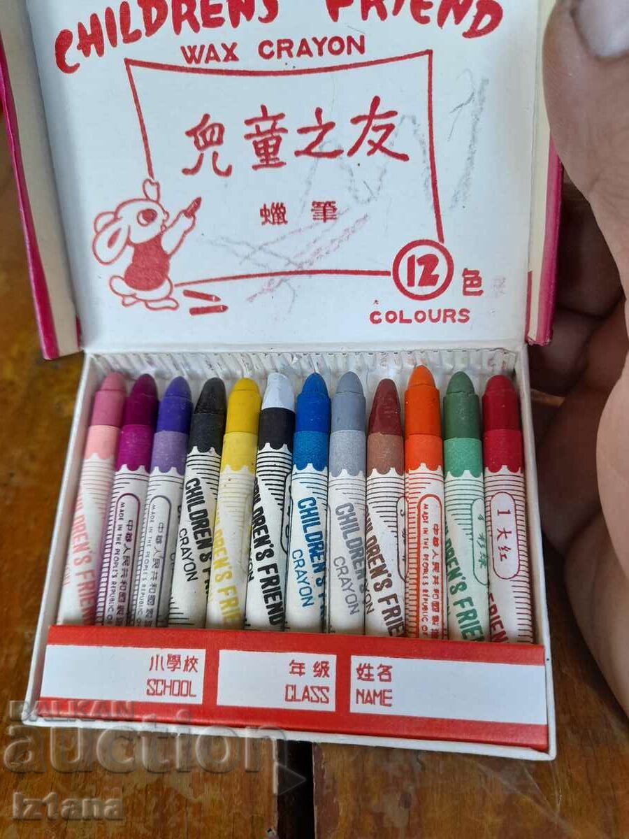 Licitație Vopsele pastel vechi, creioane colorate