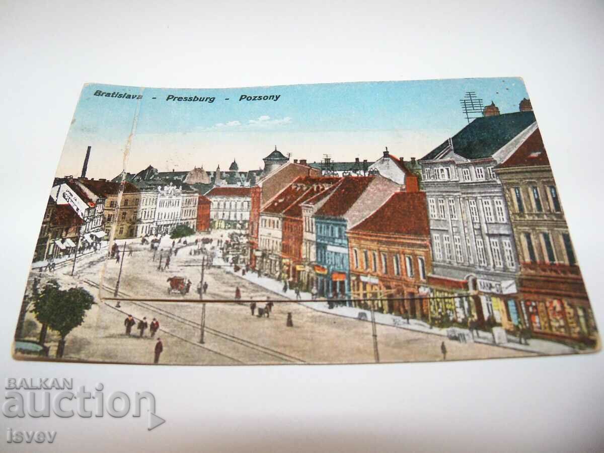 Interesting old postcard from Czechoslovakia 1927. - 7