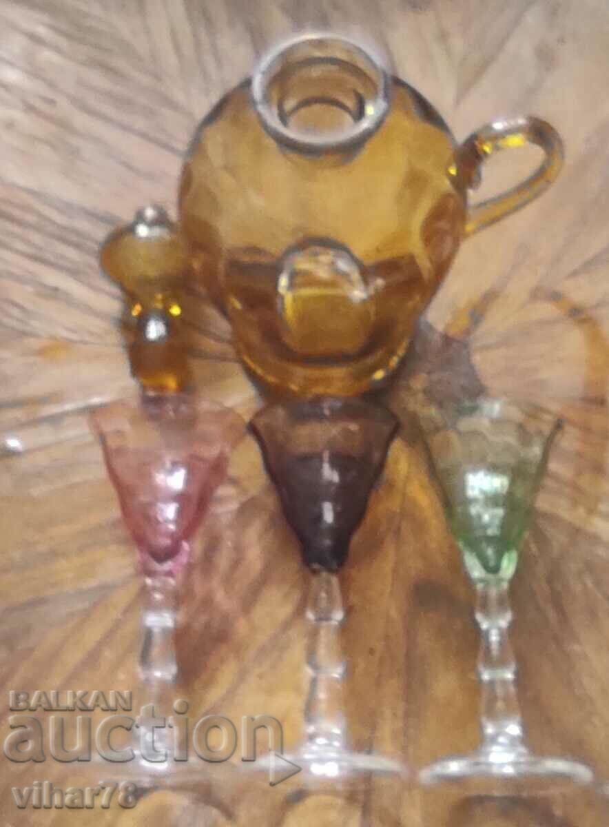 Auction Set for brandy-grafa-three glasses Auction Set for brandy-grafa-three glasses