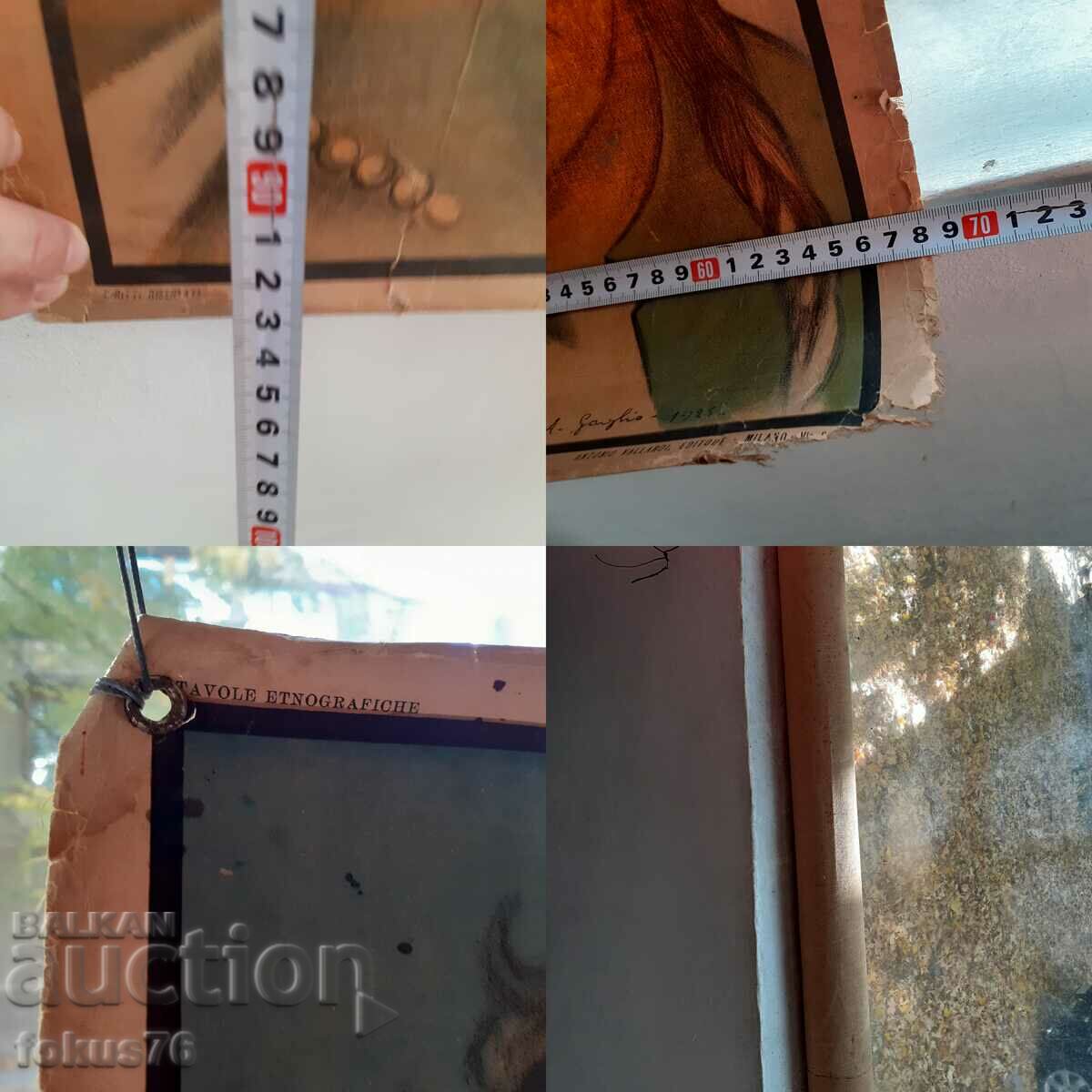 Very old poster anthropological print Human Races 1925. - 7 Very old poster anthropological print Human Races 1925. - 7