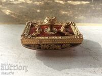 Old French antique tampon blotter gilt bronze