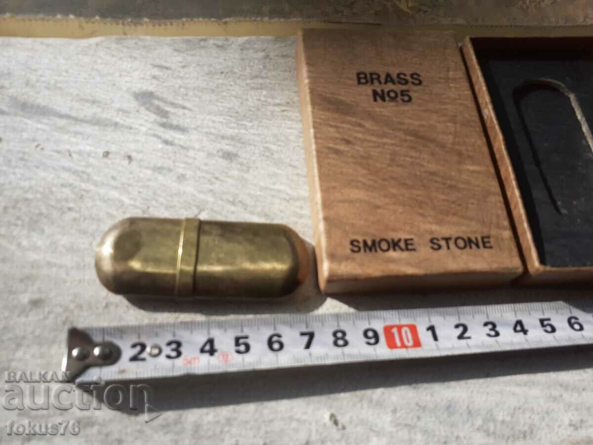 Old collectible Brass #5 petrol lighter - 6 Old collectible Brass #5 petrol lighter - 6