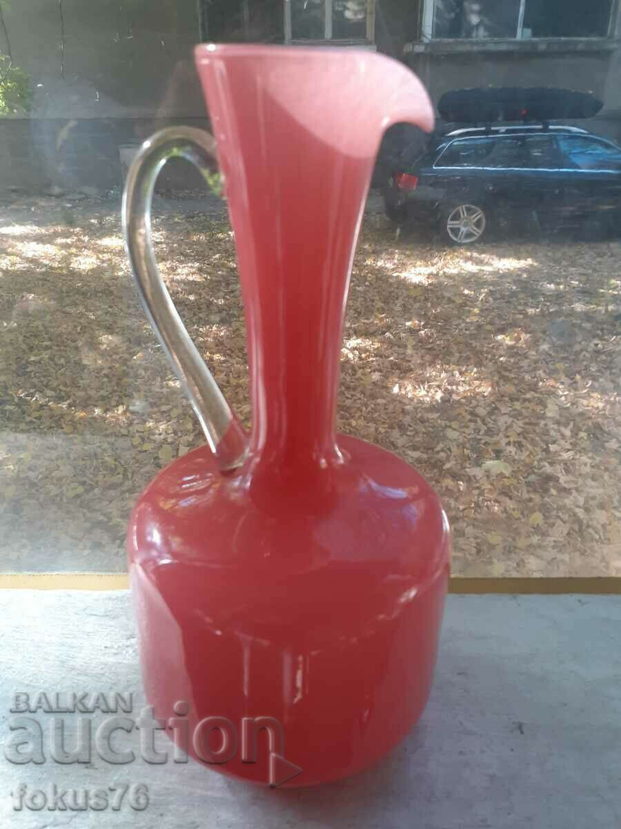 Amazing Large Pink Jug Carafe Decanter Opaline with price 250.00 BGN | € 127.82 Amazing Large Pink Jug Carafe Decanter Opaline with price 250.00 BGN | € 127.82