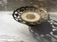 Small bronze saucer with mother of pearl