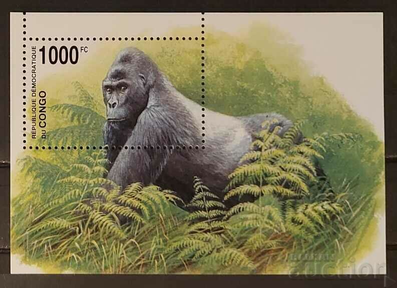 Congo 2002 Fauna/Gorillas Block MNH