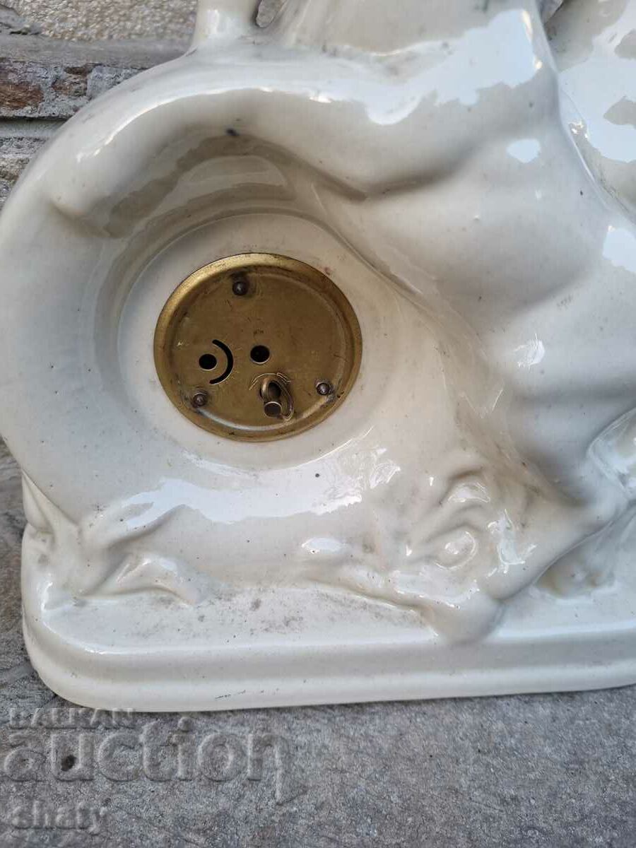 Porcelain clock. Horse sculpture - 6 Porcelain clock. Horse sculpture - 6