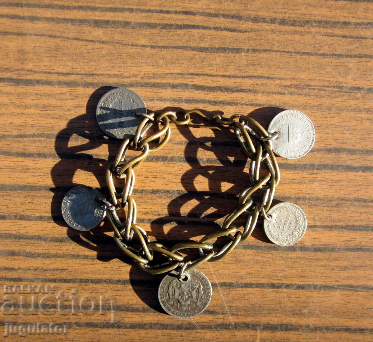 old Bulgarian folk revival bracelet with coins