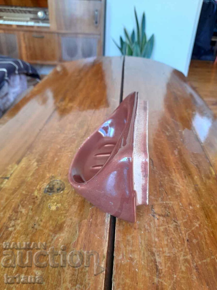 Old earthenware soap dish with price 27.00 BGN | € 13.80 Old earthenware soap dish with price 27.00 BGN | € 13.80
