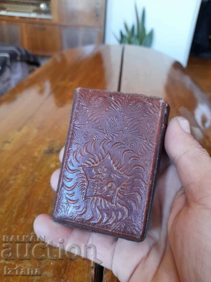Delivery of Old leather snuff box for cigarettes, case BGA Balkan, Balkan