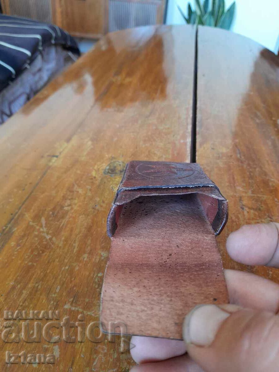 Old leather snuff box for cigarettes, case BGA Balkan, Balkan - 5