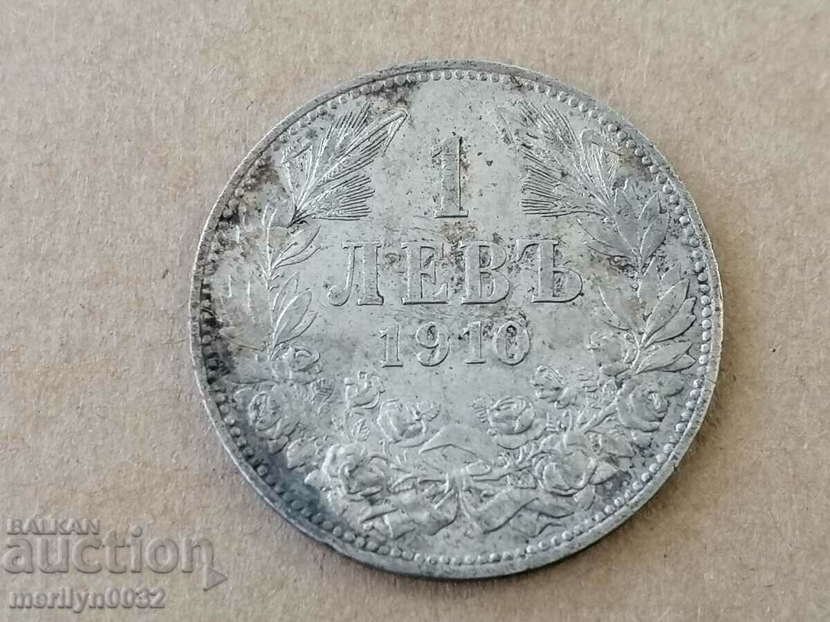 Coin 1 lev 1910 Kingdom of Bulgaria silver - 5 Coin 1 lev 1910 Kingdom of Bulgaria silver - 5