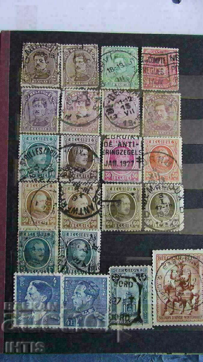 POSTAGE STAMPS - 212 pcs. Spain; Greece; Denmark; Belgium; Turkey - 6