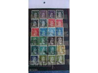 POSTAGE STAMPS-Spain;Greece;Denmark;Belgium;Turkey-