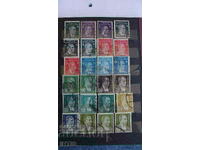 POSTAGE STAMPS - 212 pcs. Spain; Greece; Denmark; Belgium; Turkey