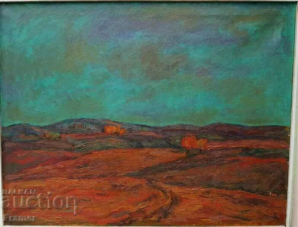 Marin Gogev 1934 - 2005 Large beautiful landscape from 1975 with price 1780.00 BGN | € 910.10 Marin Gogev 1934 - 2005 Large beautiful landscape from 1975 with price 1780.00 BGN | € 910.10