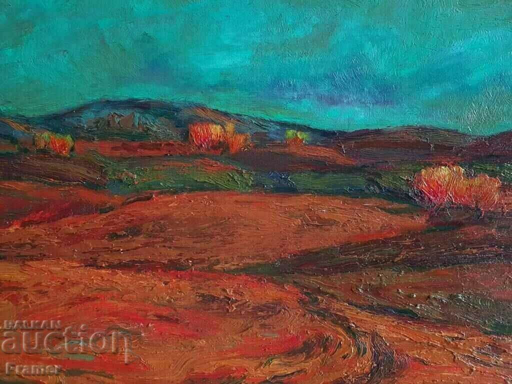 Marin Gogev 1934 - 2005 Large beautiful landscape from 1975 - 5 Marin Gogev 1934 - 2005 Large beautiful landscape from 1975 - 5