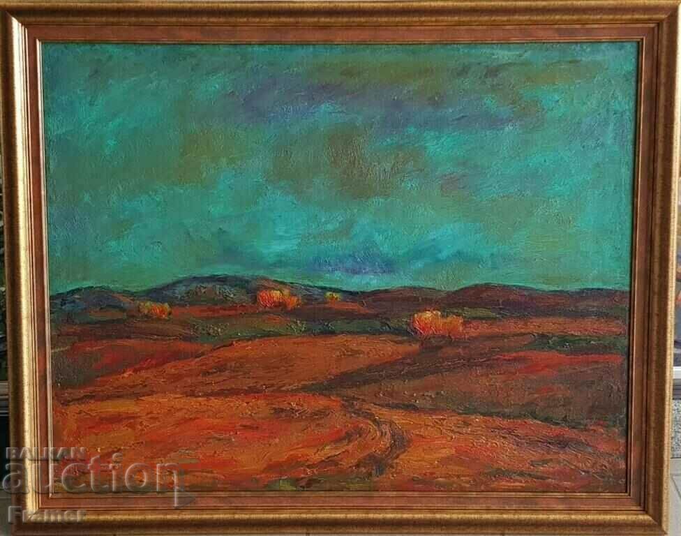 Marin Gogev 1934 - 2005 Large beautiful landscape from 1975