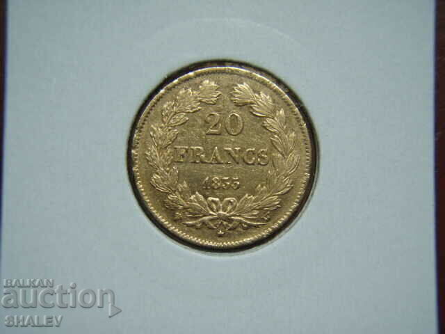 20 Francs 1835 W France - AU (Gold) with price 2029.89 BGN | € 1037.87 20 Francs 1835 W France - AU (Gold) with price 2029.89 BGN | € 1037.87