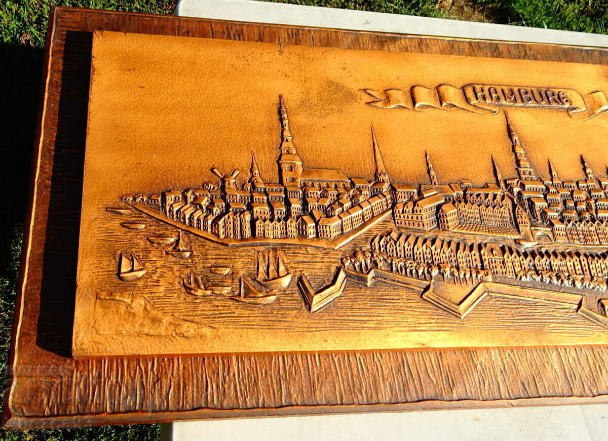 Huge copper painting, Hamburg copper panel. with price 189.00 BGN | € 96.63