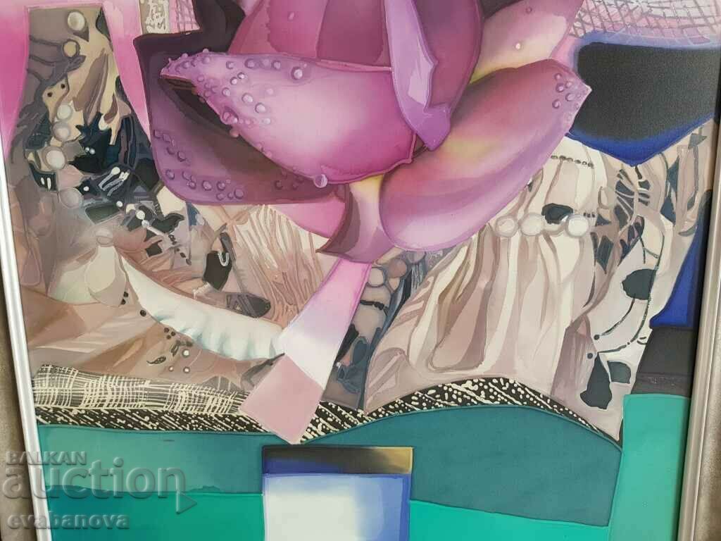 Παράδοση Μοναδικός πίνακας της Danelina Koseva Batik από φυσικό μετάξι Παράδοση Μοναδικός πίνακας της Danelina Koseva Batik από φυσικό μετάξι